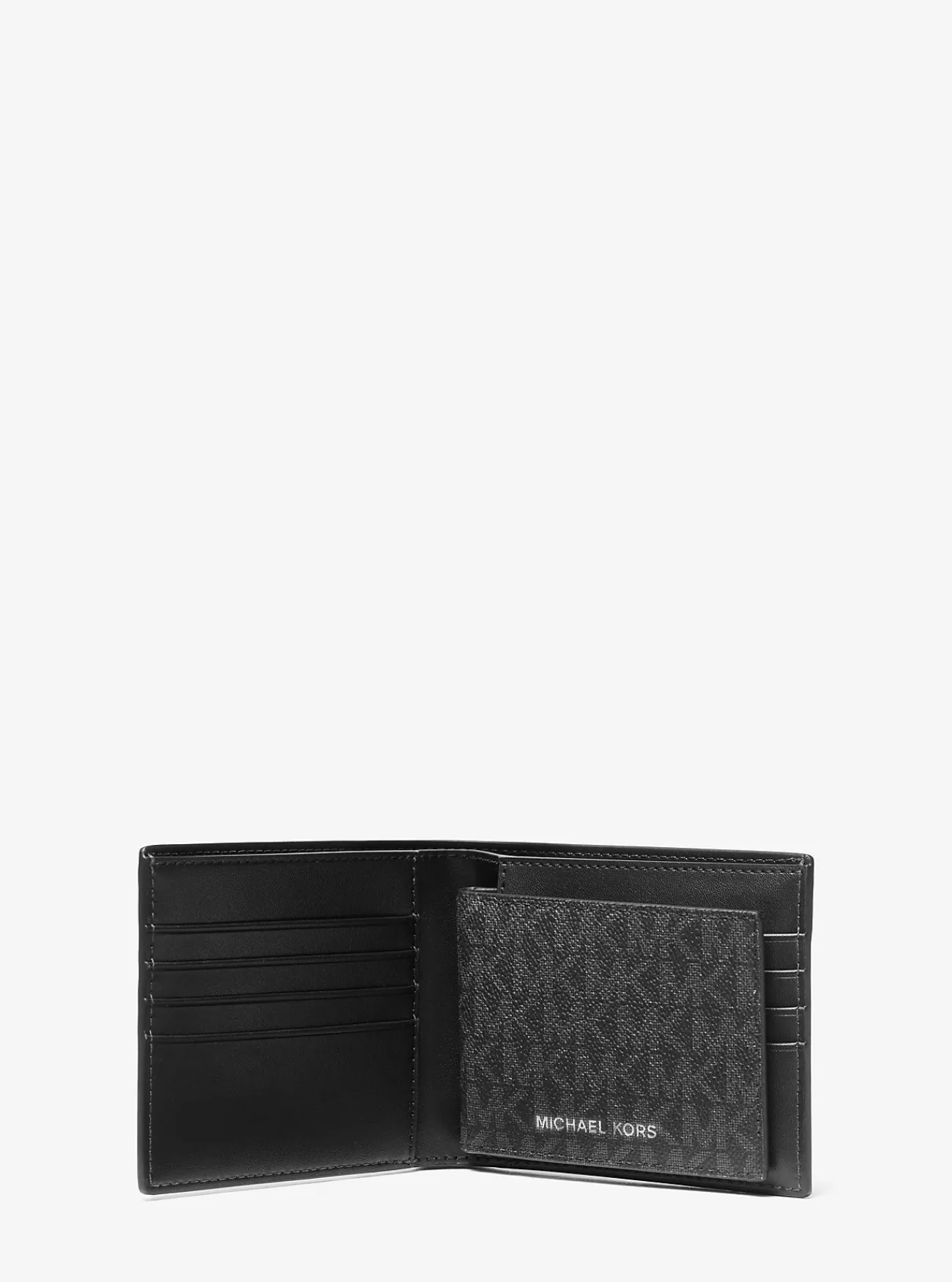 Michael Kors Zakportefeuille Harrison met logo en pasjeshouder ZWART Discount