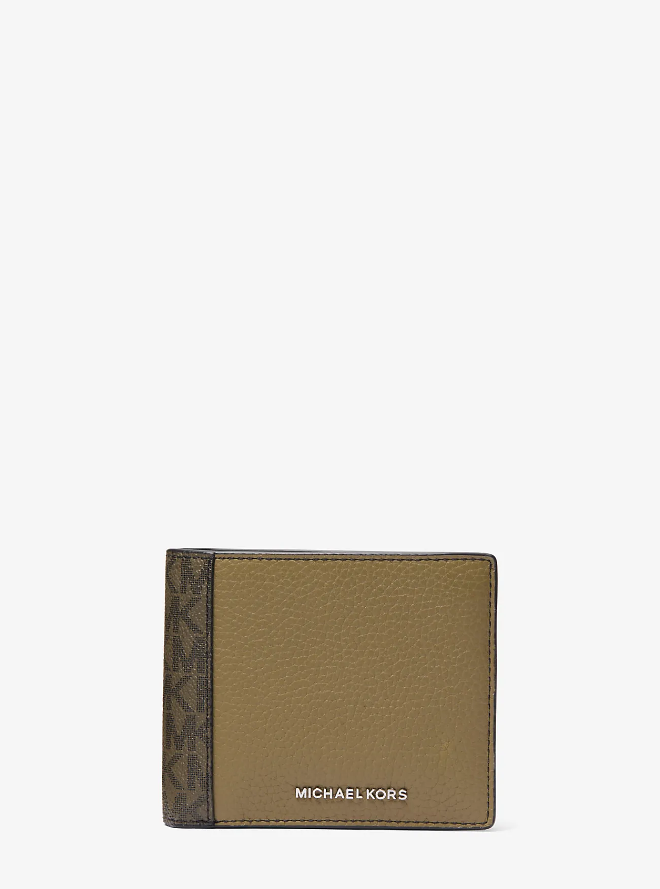 Michael Kors Zakportefeuille Hudson van leer met portemonneetje en kenmerkend logo SAFARIGROENMULTI Fashion