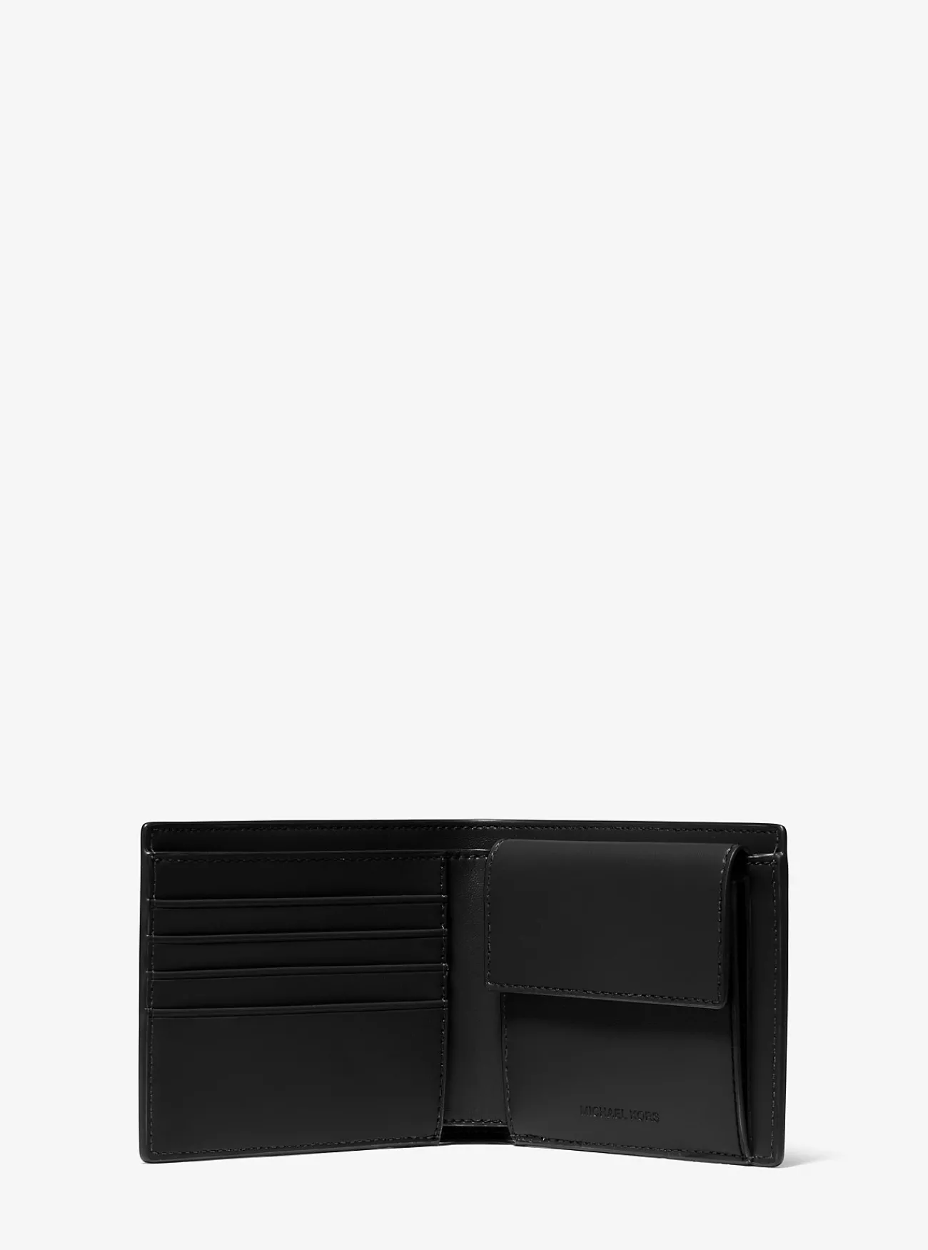 Michael Kors Zakportefeuille Hudson van getrommeld leer ZWART Clearance