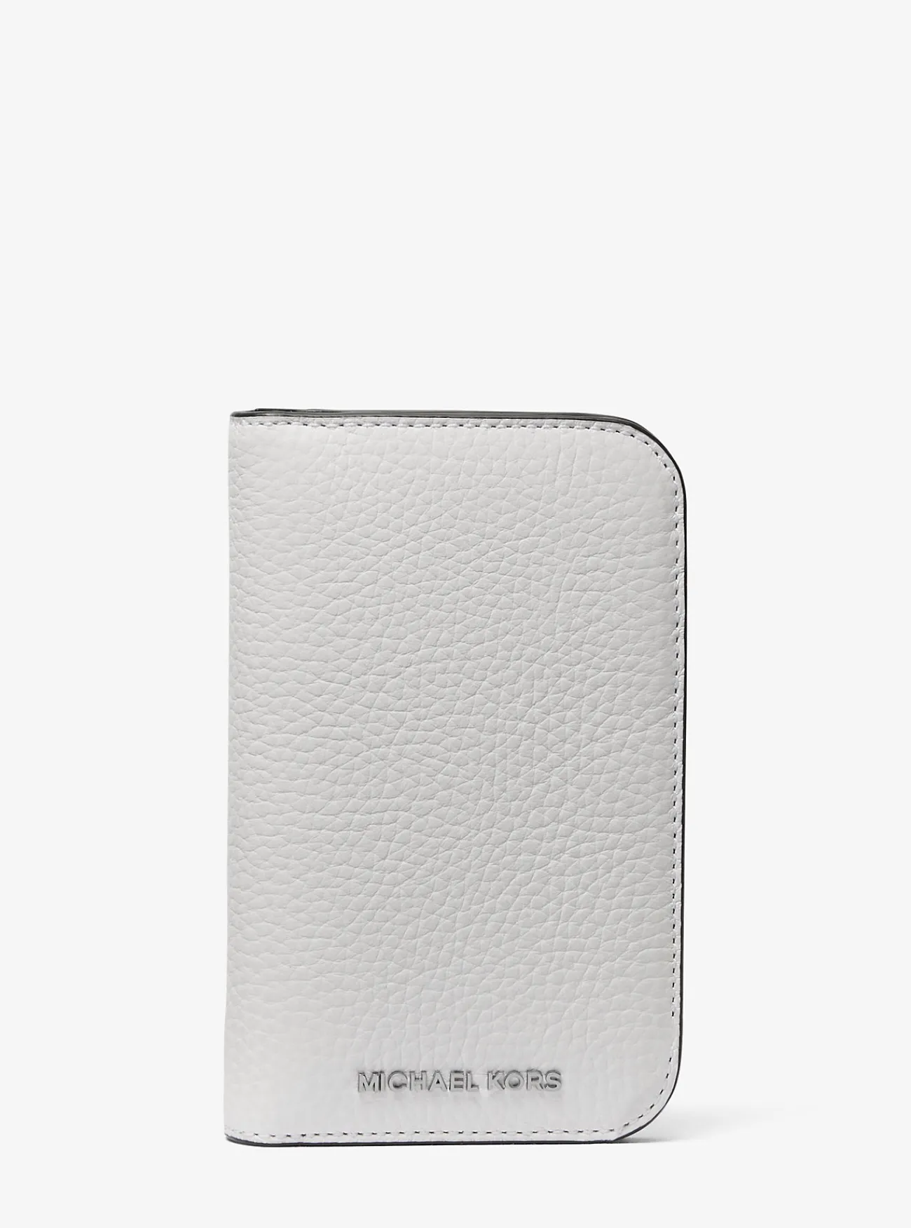 Michael Kors Zakportefeuille Hudson van getrommeld leer HELDERWIT Clearance