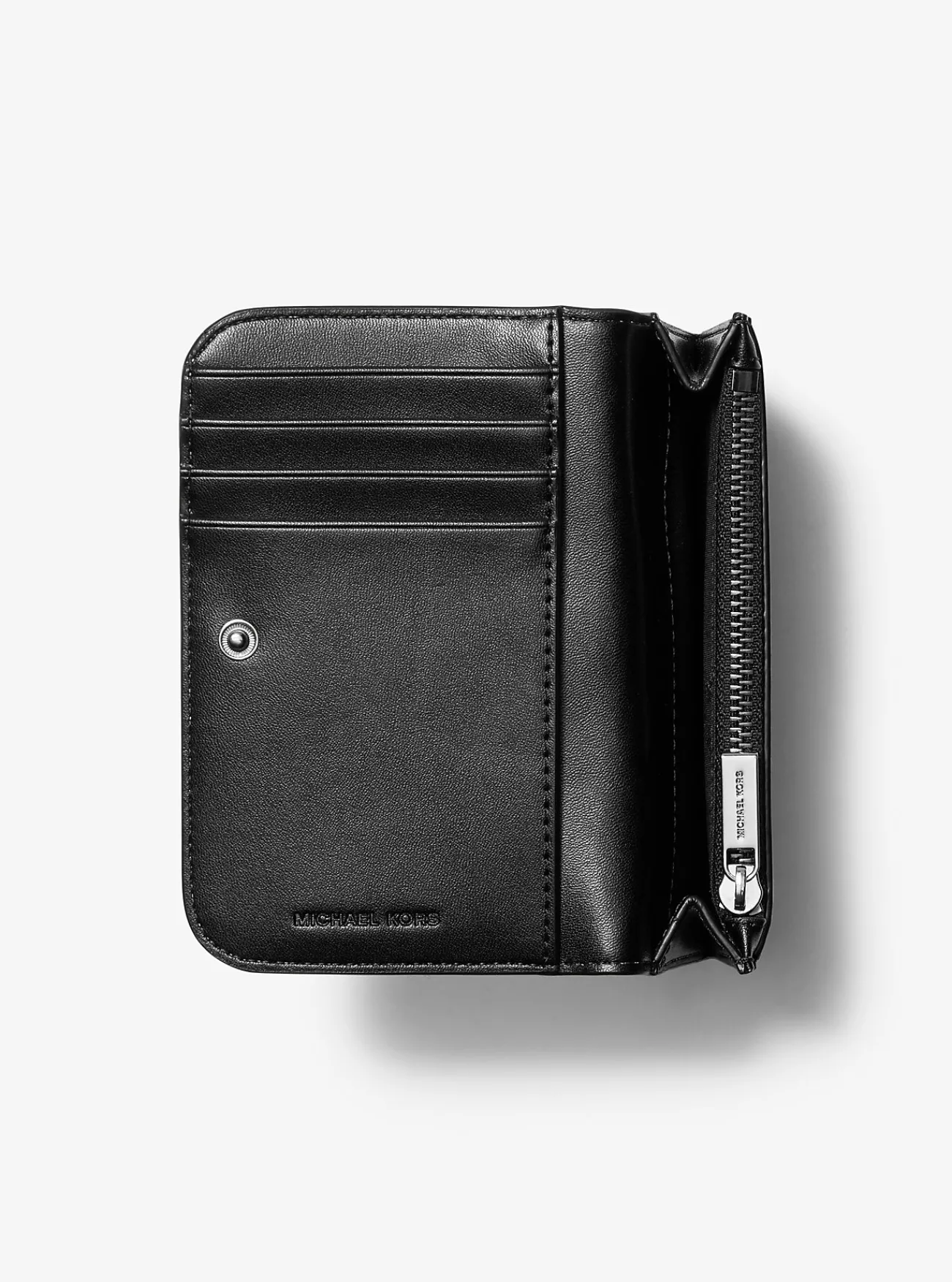 Michael Kors Zakportefeuille Hudson van getrommeld leer HELDERWIT Clearance