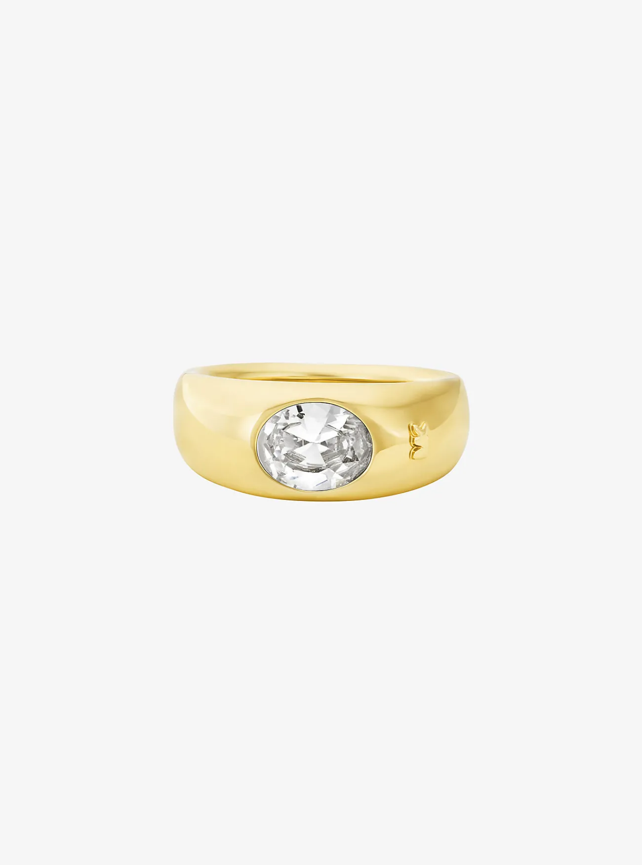 Michael Kors Zegelring met een plating met edelmetaal en zirkonia New