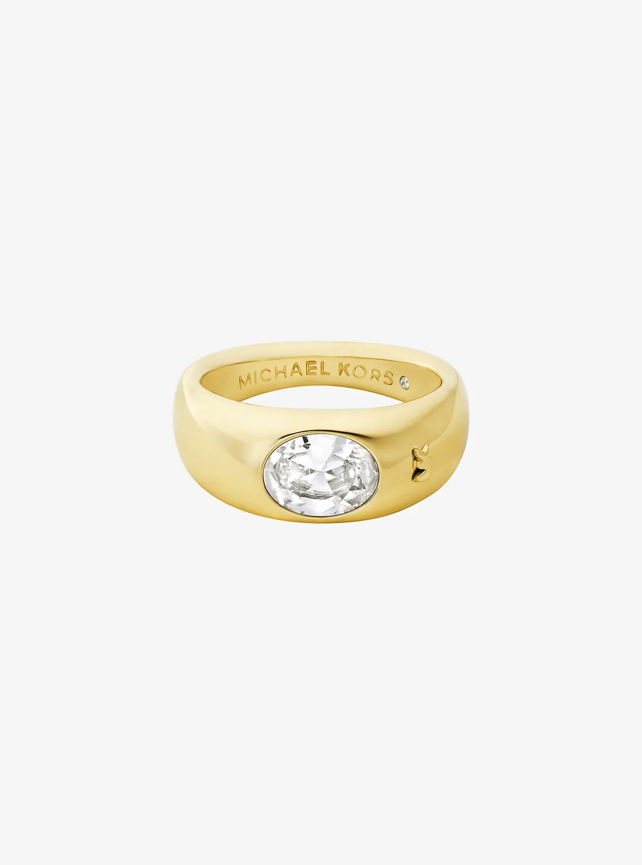 Michael Kors Zegelring met een plating met edelmetaal en zirkonia New